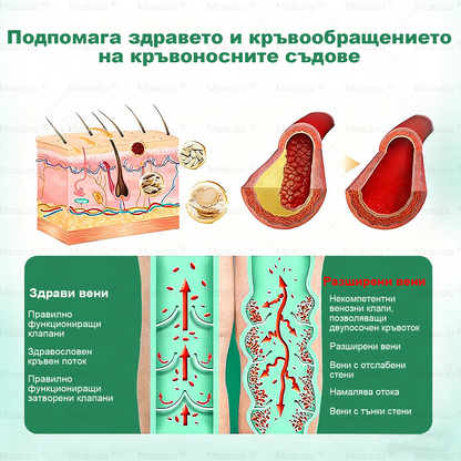 Moauou® Крем за вени и стави – целенасочено действие ⚡ Мигновено облекчение, дълготрайни резултати | Голяма разпродажба!